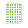 Nevs 1/4" Color Coding Dots Green Sheet Form DOT-14M Green